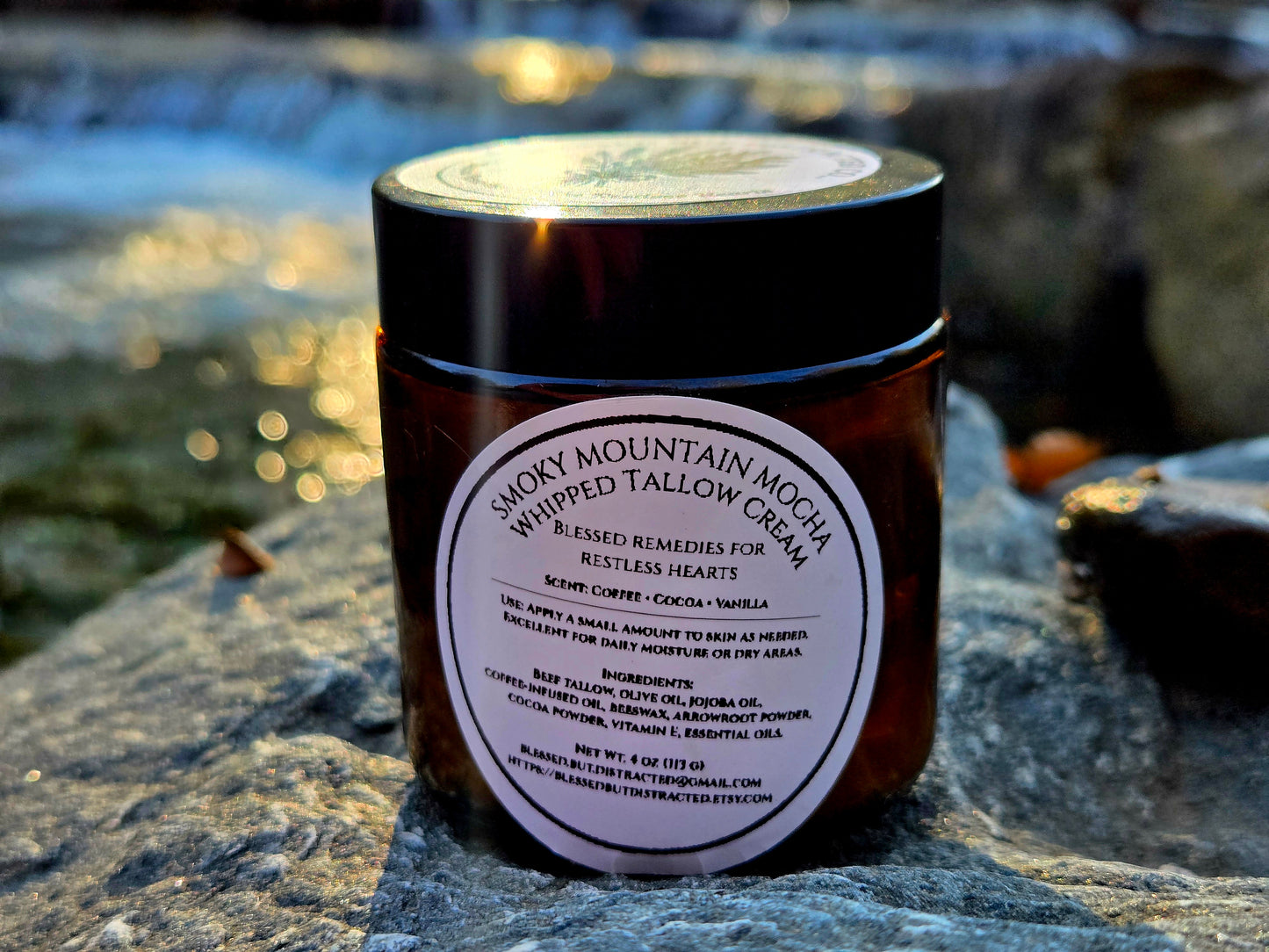 Smoky Mountain Mocha Whipped Tallow Cream 4oz